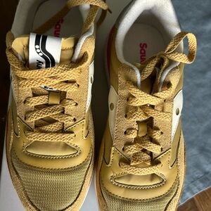Saucony  Yellow Suede & Mesh Sneakers